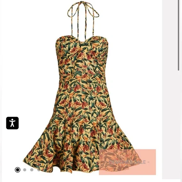 AGUA BY AGUA BENDITA
Anturio Monarca Linen Halter Mini Dress - Picture 3 of 12